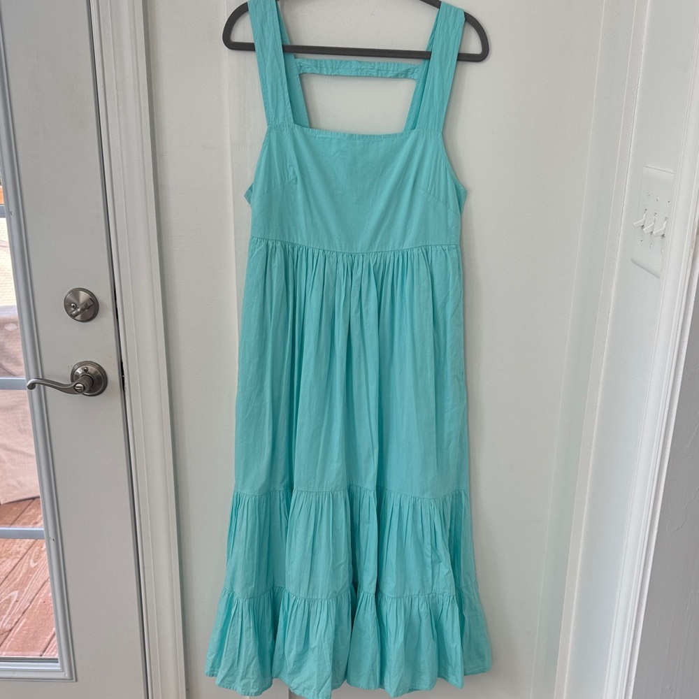 NWT Anthropologie By Anthropologie Square-Neck Tiered Dress Size M - Picture 2 of 14